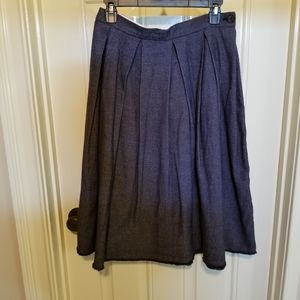 Billy Reid denim navy weave full skirt.